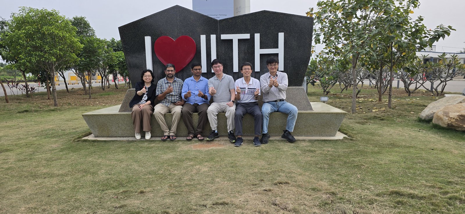 International collaborators and faculty at the IIT Hyderabad campus