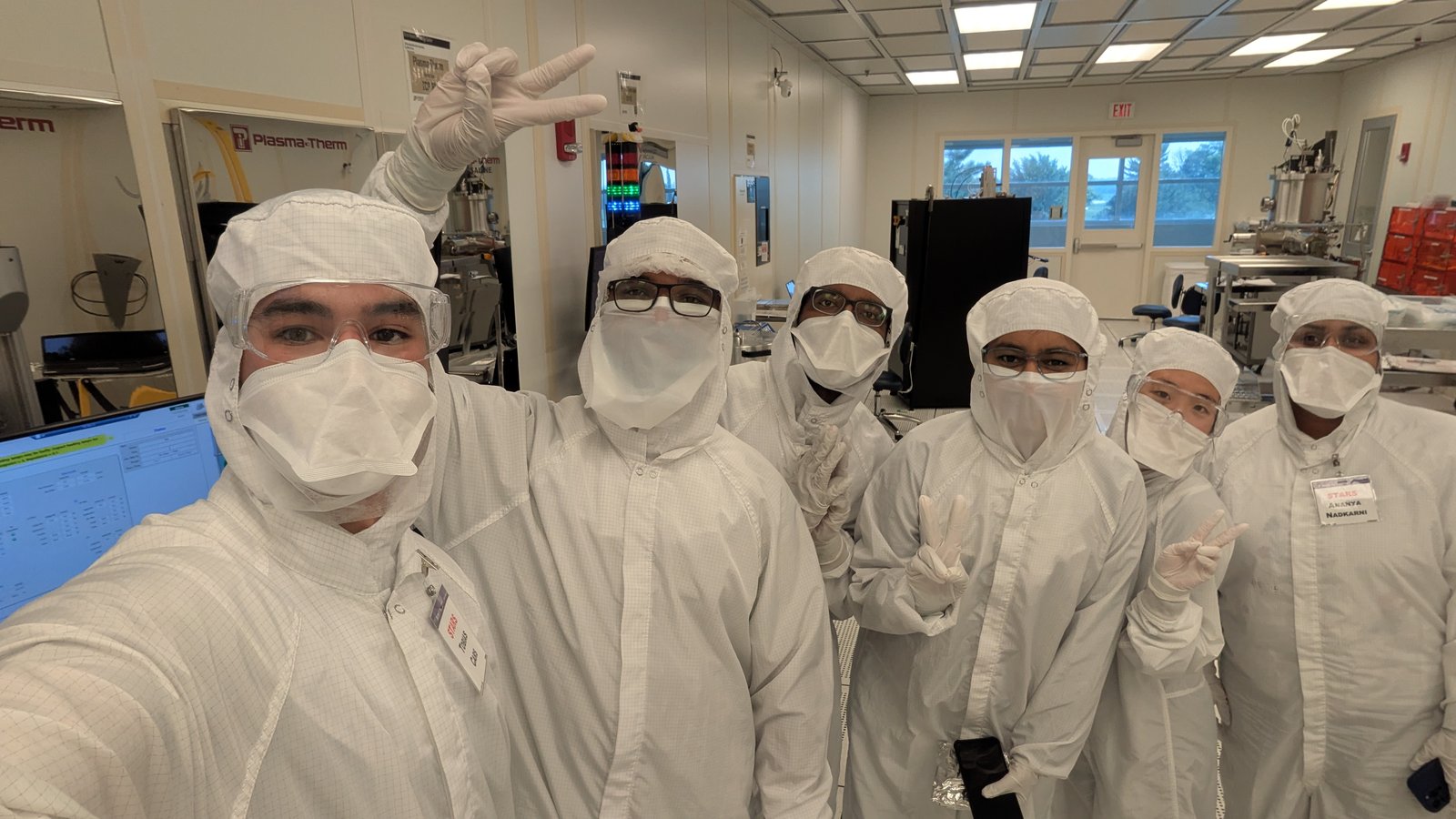 Phase 3, Cohort 2 participants in the cleanroom at the Birck Nanotechnology Center, Purdue University