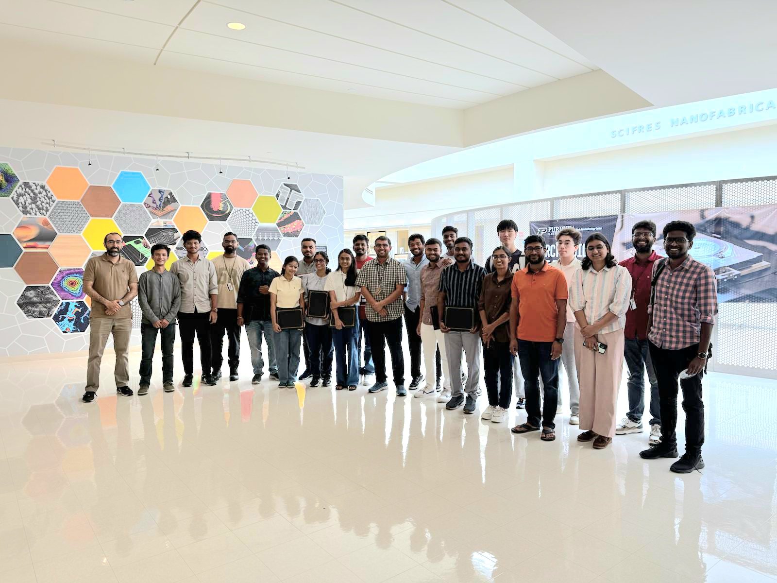 Phase 3, Cohort 2 participants in front of the Scifres Cleanroom, Purdue University